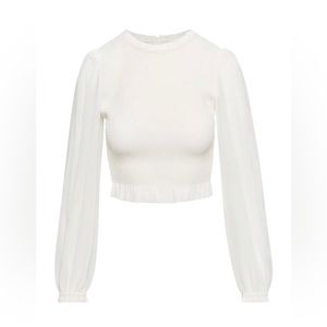 Aritzia Wildred Tempest Blouse #103286 color Light birch Size S